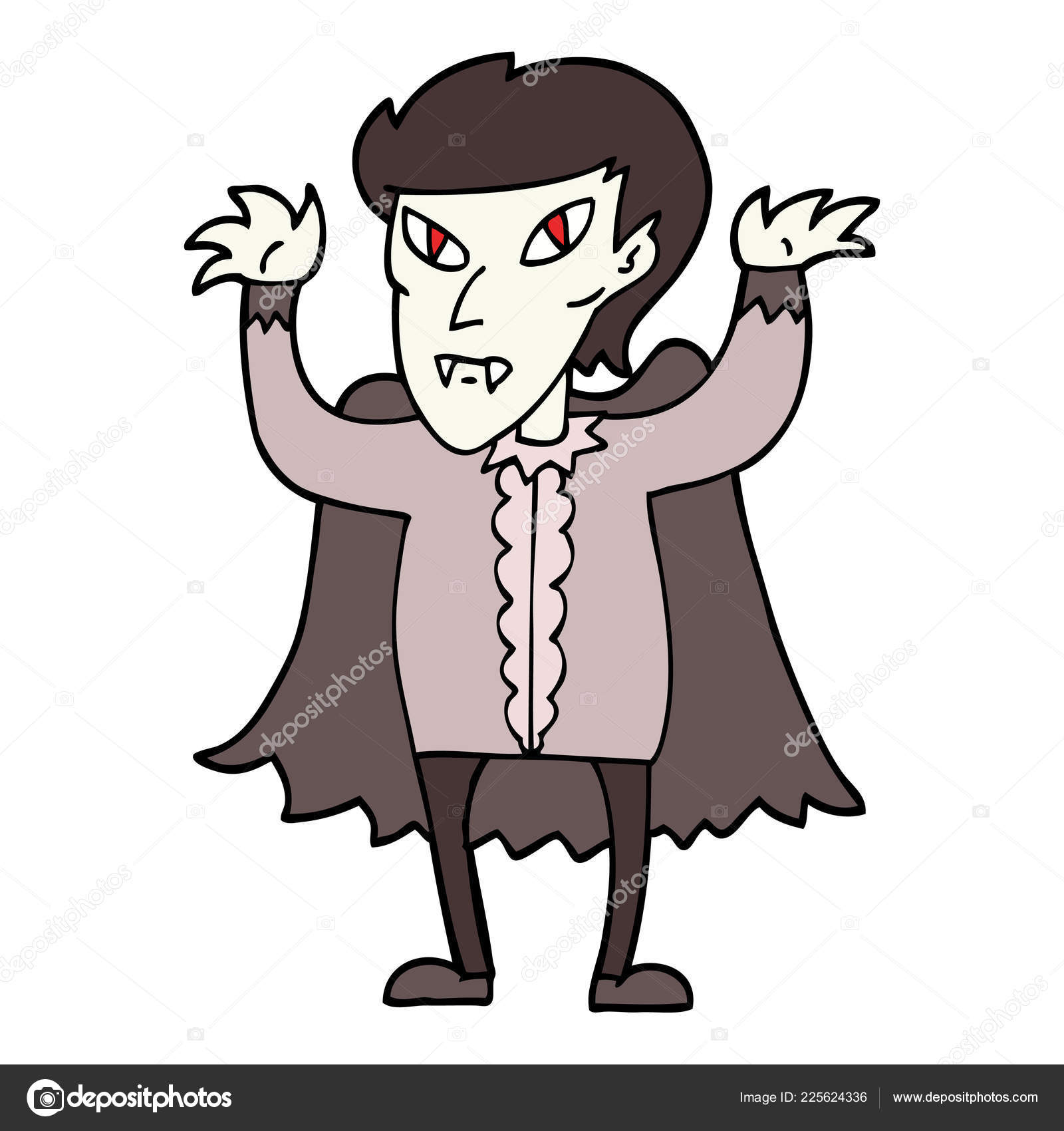 Cartoon vampire character Royalty Free Vector Image