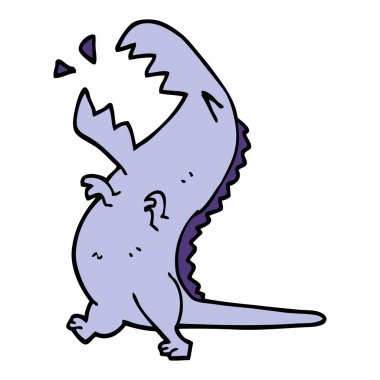 çizgi film doodle kükreyen t rex