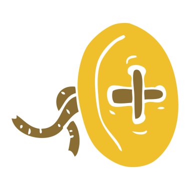 çizgi film doodle eski düğmesi