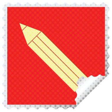 Etiket soyma kalem vektör çizim Meydanı