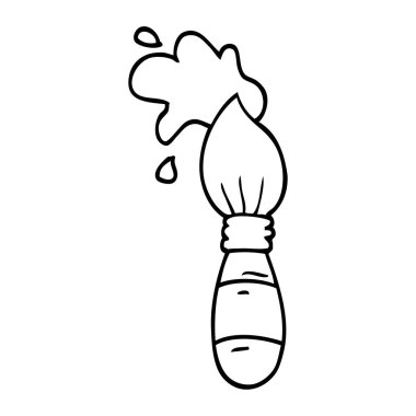 çizim karikatür boya fırçası