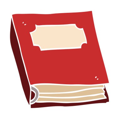 çizgi film doodle kapalı kitap