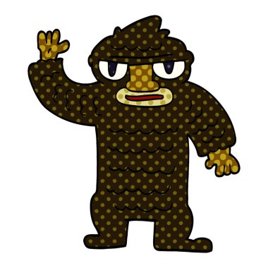 çizgi film doodle büyük yeti