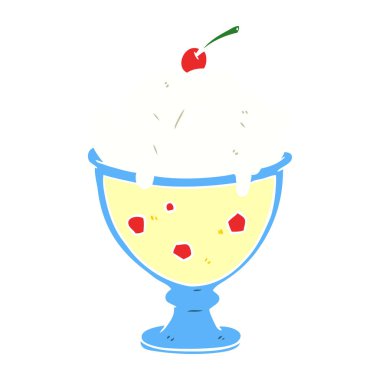 düz renk tarzı çizgi film tatlı