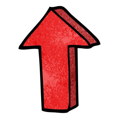 karikatür oku, vektör çizim doodle