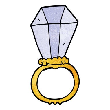 çizgi film doodle engagment yüzük