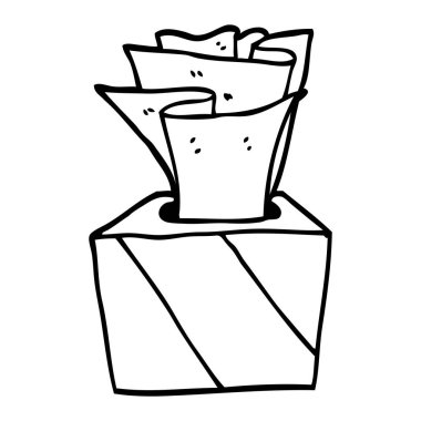 çizim karikatür kutu mendil