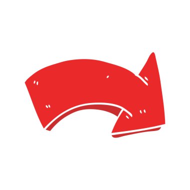 ok işareti işaret düz renk stil çizgi film