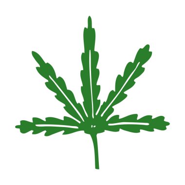 çizgi film doodle marihuana yaprağı