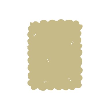 düz renk tarzı çizgi film bisküvi