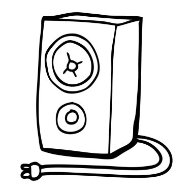 çizgi çizme çizgi film eski ahşap hoparlör