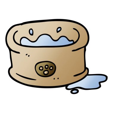 çizgi film doodle evde beslenen hayvan kase