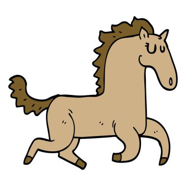 çizgi film doodle muhteşem aygır