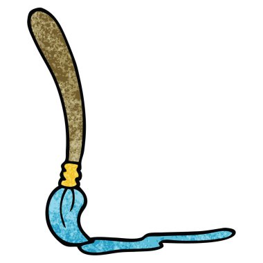 çizgi film doodle boya fırçası