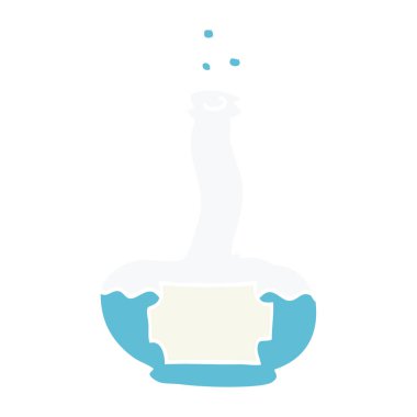 Beyaz arka plan, vektör, illüstrasyon izole karikatür doodle iksir düz simgesi