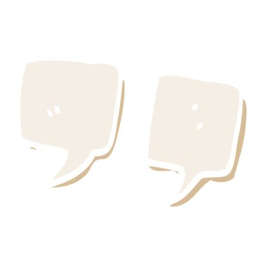 Doodle tırnak işareti karikatür, illüstrasyon vektör