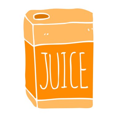 düz renk tarzı çizgi film meyve suyu