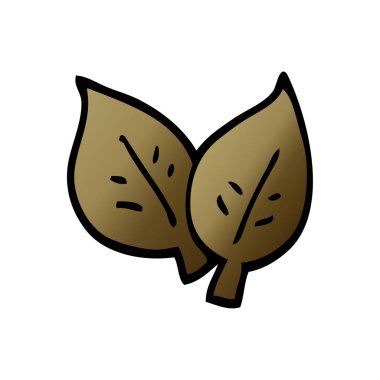 çizgi film doodle sonbahar yaprakları