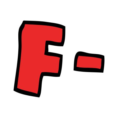 çizgi film doodle harf dereceleri