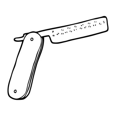 çizgi çizme çizgi film kesme boğaz ustura