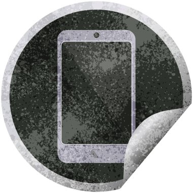 cep telefonu grafik vektör çizim dairesel etiket