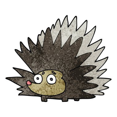 çizgi film doodle dikenli kirpi