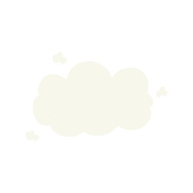 düz renk tarzı çizgi film bulut