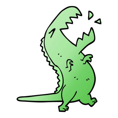 çizgi film doodle kükreyen t rex