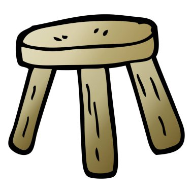 vektör degrade illüstrasyon karikatür küçük dışkı