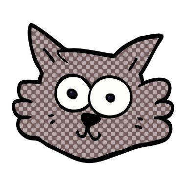 karikatür kedi yüz doodle