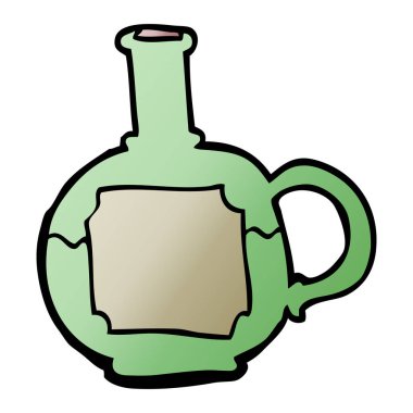 çizgi film doodle yiyecek şişe