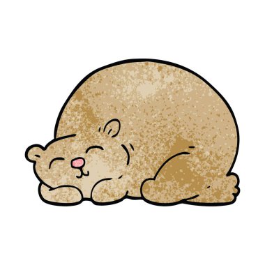 çizgi film doodle içerik ayı uyku