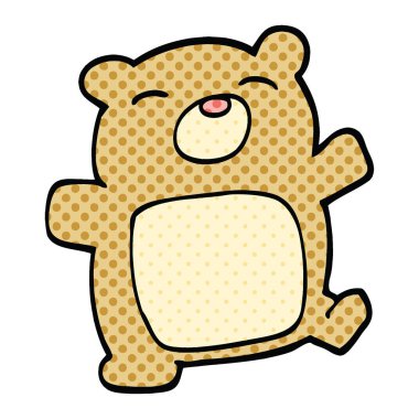 çizgi roman tarzı çizgi film oyuncak ayı