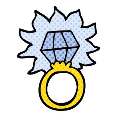 çizgi roman tarzı çizgi film elmas yüzük