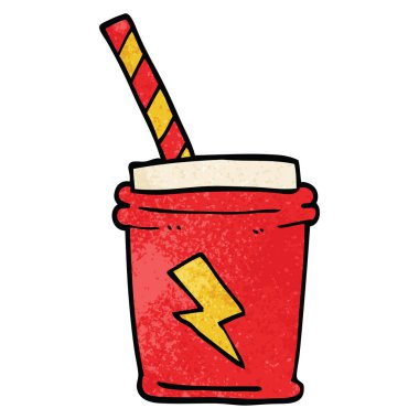 çizgi film doodle al su içmesi