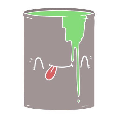 düz renk tarzı çizgi film zehirli atık