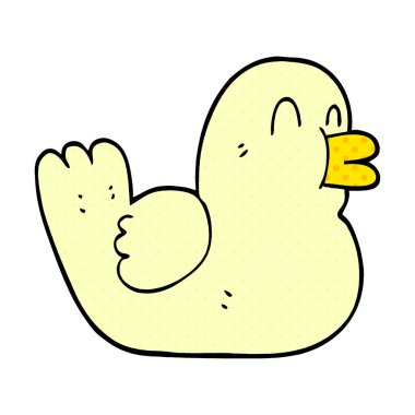 çizgi film doodle mutlu ördek