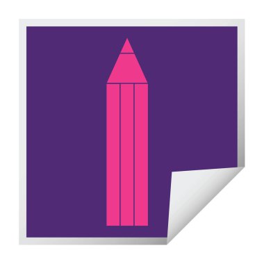 Etiket soyma kalem vektör çizim Meydanı