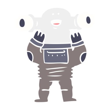 dost düz renk tarzı çizgi film yabancı