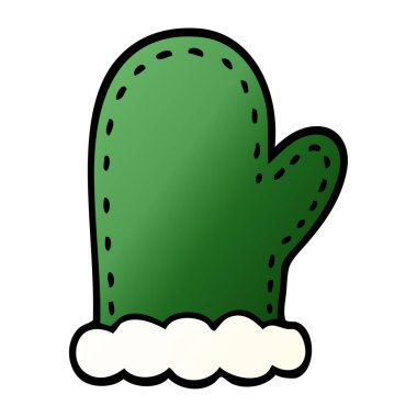 çizgi film doodle fırın eldivenleri