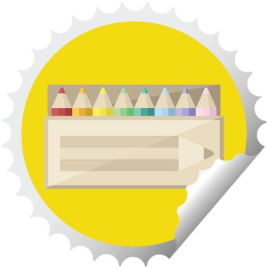 grafik vektör çizim etiket damga yuvarlak kalemler renklendirme paketi