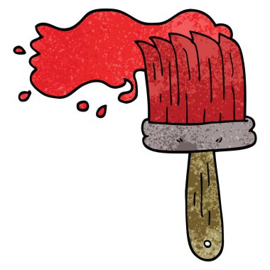 çizgi film doodle boya fırçası