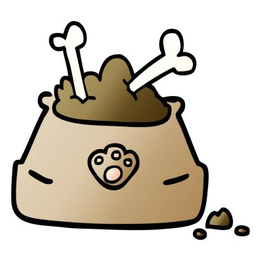 çizgi film doodle evde beslenen hayvan kase