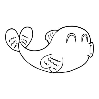 çizim karikatür bir balık