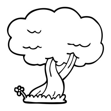 çizim karikatür ağaç