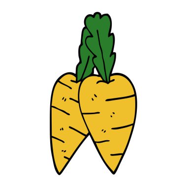 çizgi film doodle organik havuç