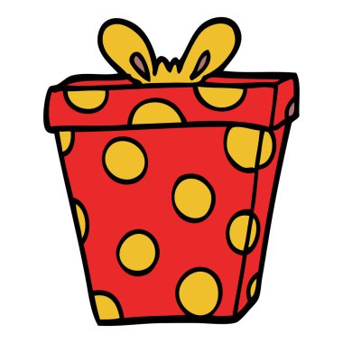 çizgi film doodle mevcut sarılmış