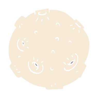 çizgi film doodle kraterler ile ay