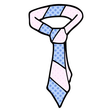 bir kravat karikatür doodle