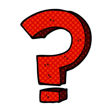 çizgi film doodle soru işareti